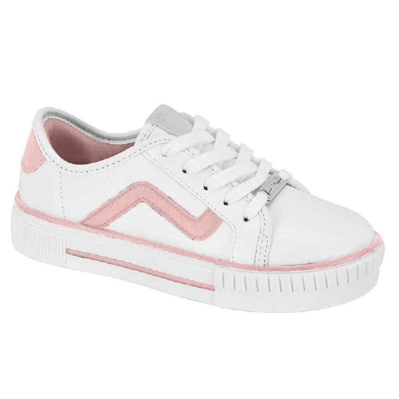 Tenis Molekinha Ref 2565.109.18962 Branco/rosa/prata 032