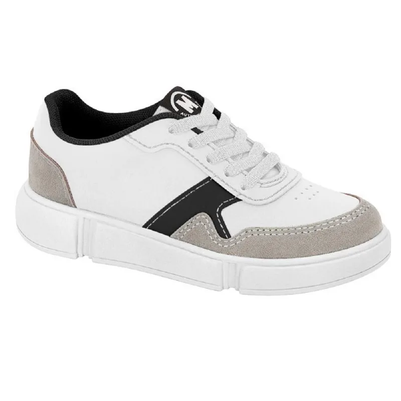 Tenis Molekinho Ref 2838.123.17063 Branco/cinza/preto 36