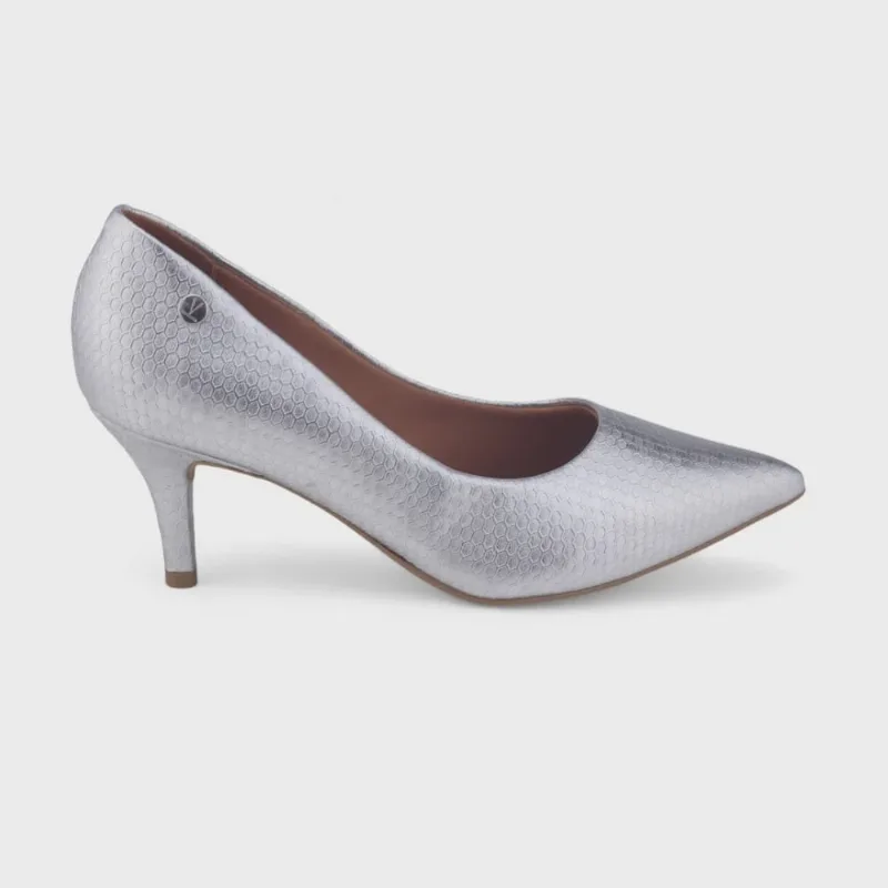 Sapato Scarpin Feminino Vizzano Metalizado 1185.1302 Texturizado