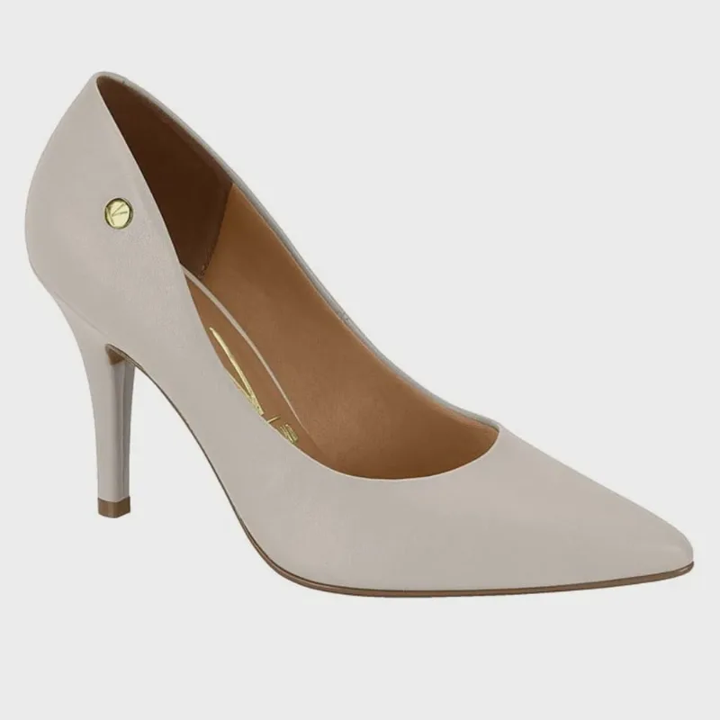 Scarpin Feminino Salto Alto Pelica Cinza Vizzano 1184.1101