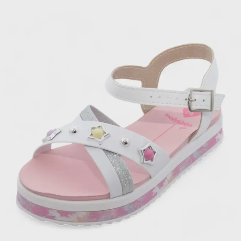 Sandália Infantil Molekinha Flatform ref: 23051563 napa-glitter