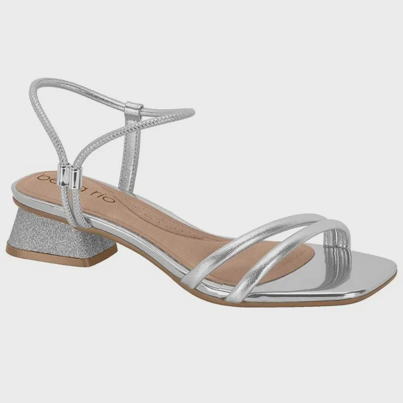 Sandália Feminina Prata Beira Rio 8540.103