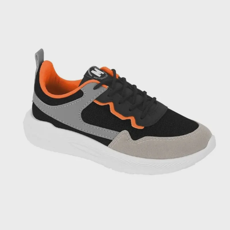 Molekinho Tenis Nylon Flat Preto