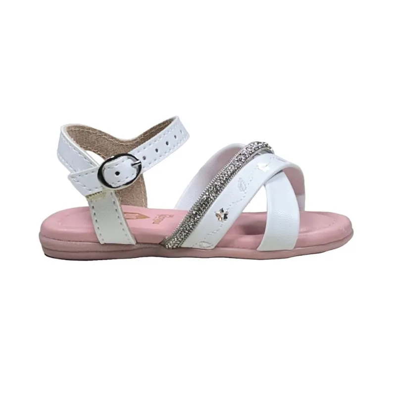 Sandália Infantil Molekinha Strass e Fivela