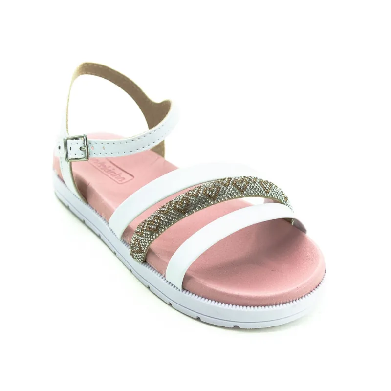 Sandália Infantil Menina Molekinha 2352.113 - Branco