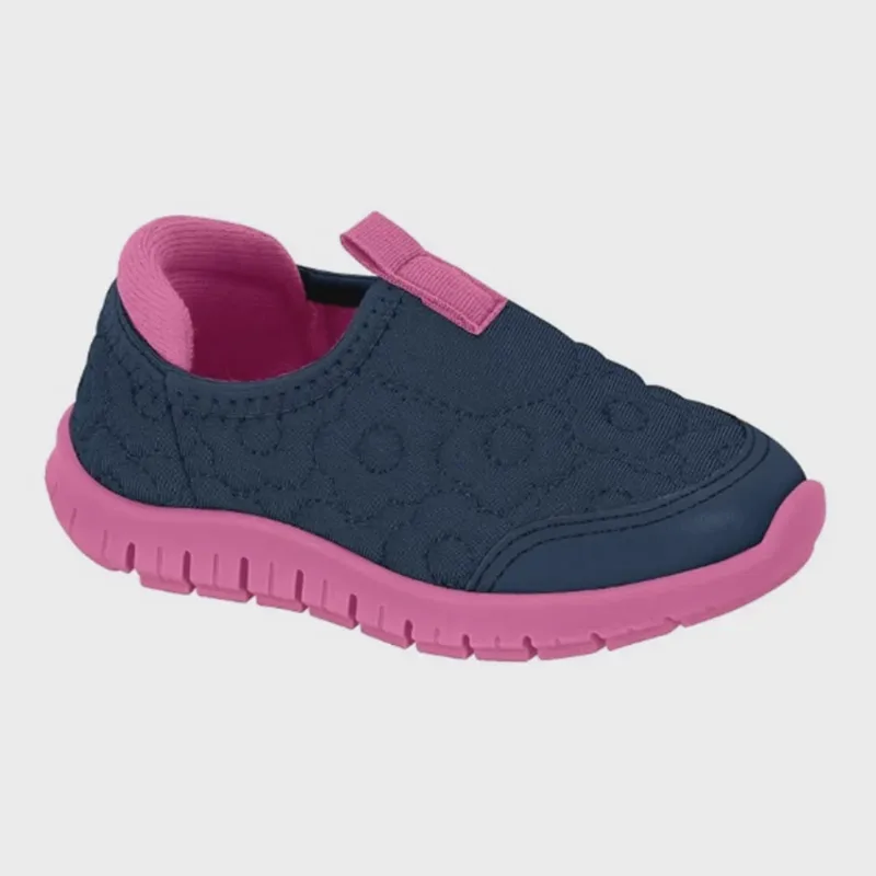 Molekinha Tenis Lycra Flores Marinho