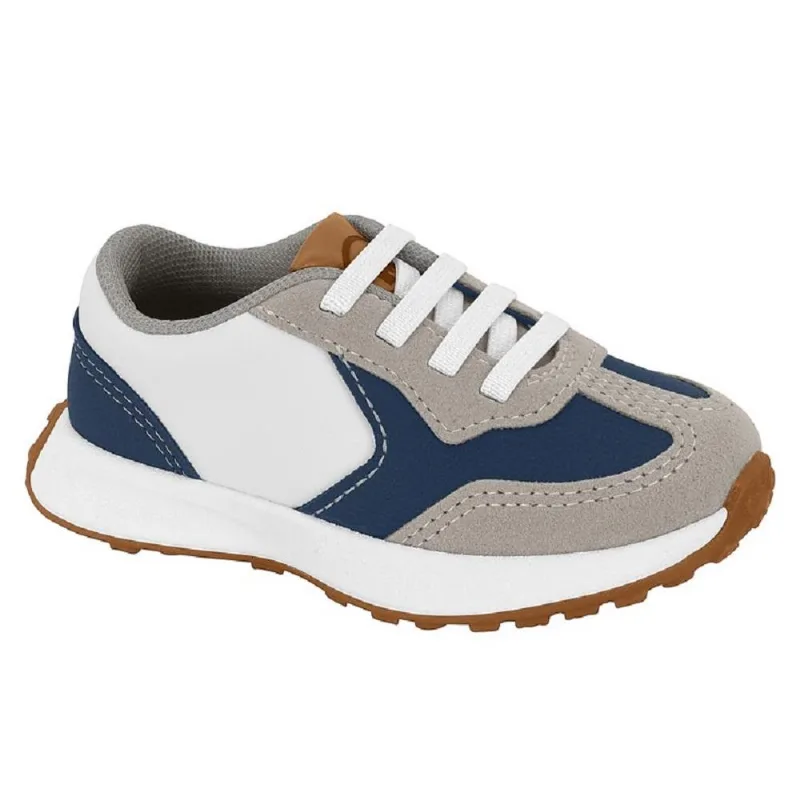 Tenis Molekinho Ref 2638.102.17063 Branco/cinza/marinho 023