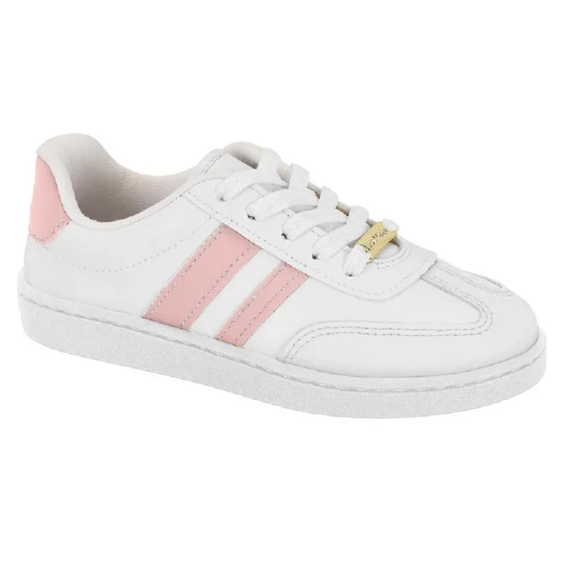 Tenis Molekinha Ref 2574.108.9569 Branco/rosa 031
