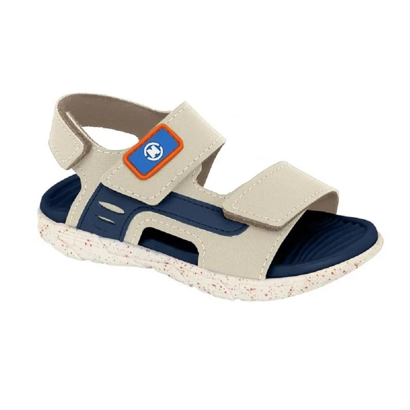 Sandalia Molekinho Ref 2135.765.13958 Branco Off/marinho 024