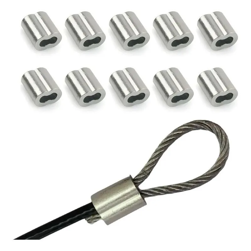 5x Nicopress Kit Com 50 Un Prensa Cabos De Aço 1/8 3,2mm
