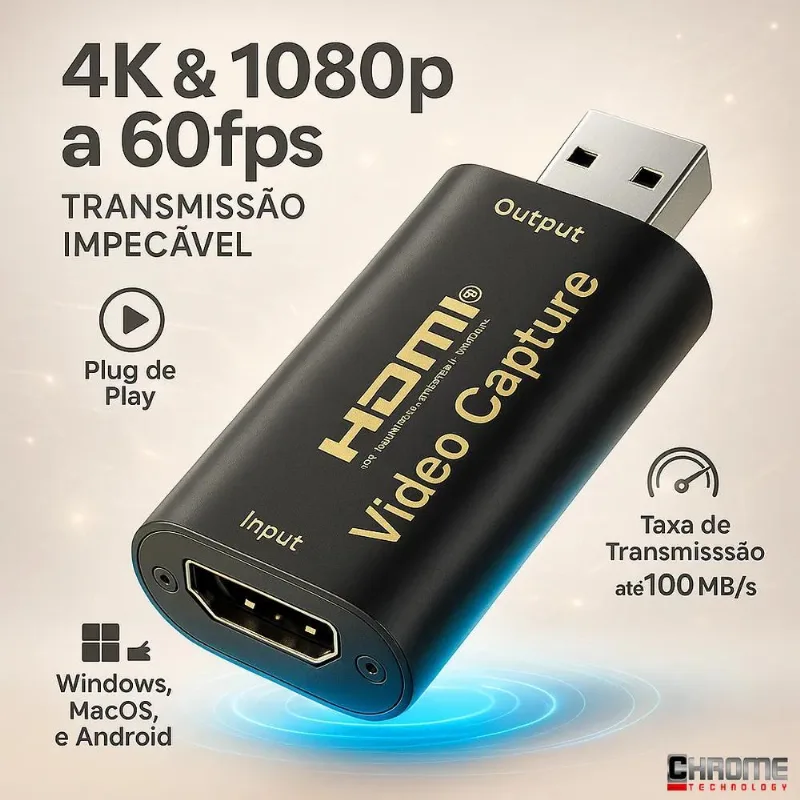 3x Placa De Captura Hdmi Usb 3.0 4k 1080p Full Hd 60fps Live