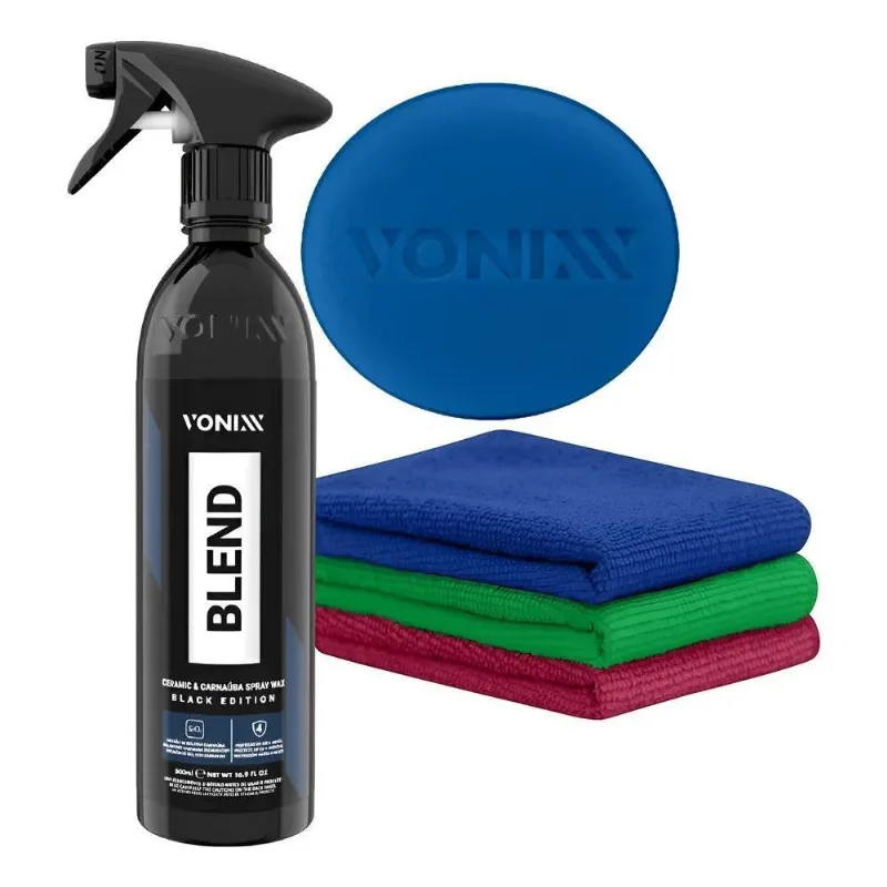 Kit Cera Liquida Blend Black Vonixx + Microfibra + Aplicador