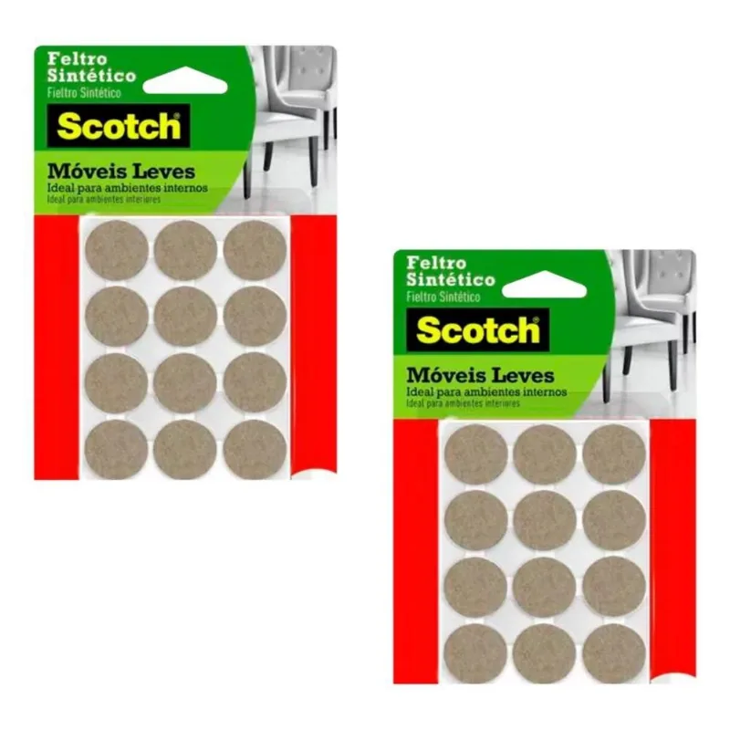3x Kit 24 Feltro Protetor Adesivo Anti Risco Anti Ruído Scot