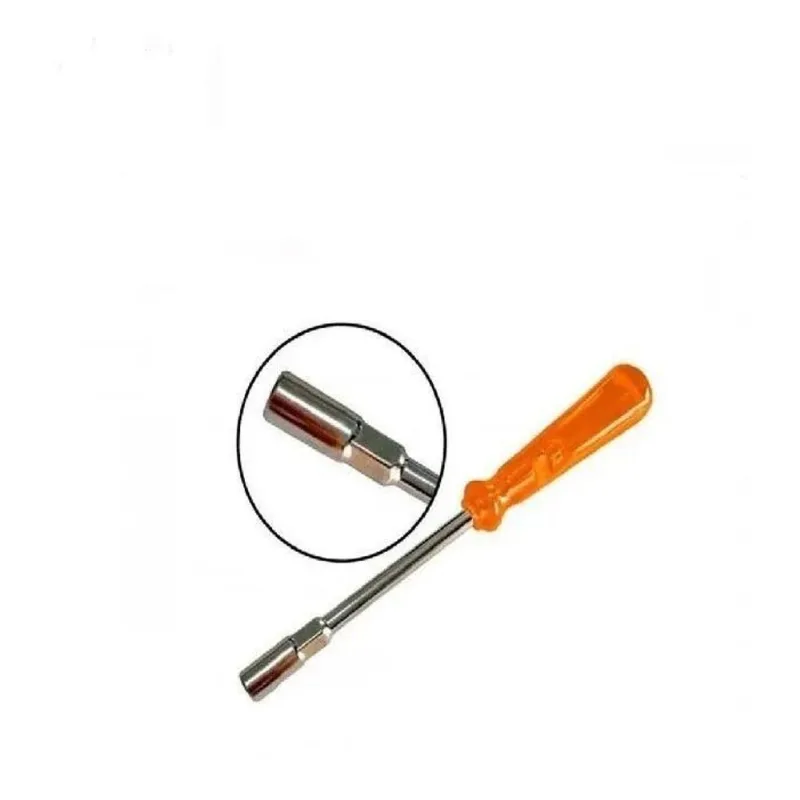 5x 1 Chave Canhão Chumbada Reforçada De 7mm Cabo Plastico