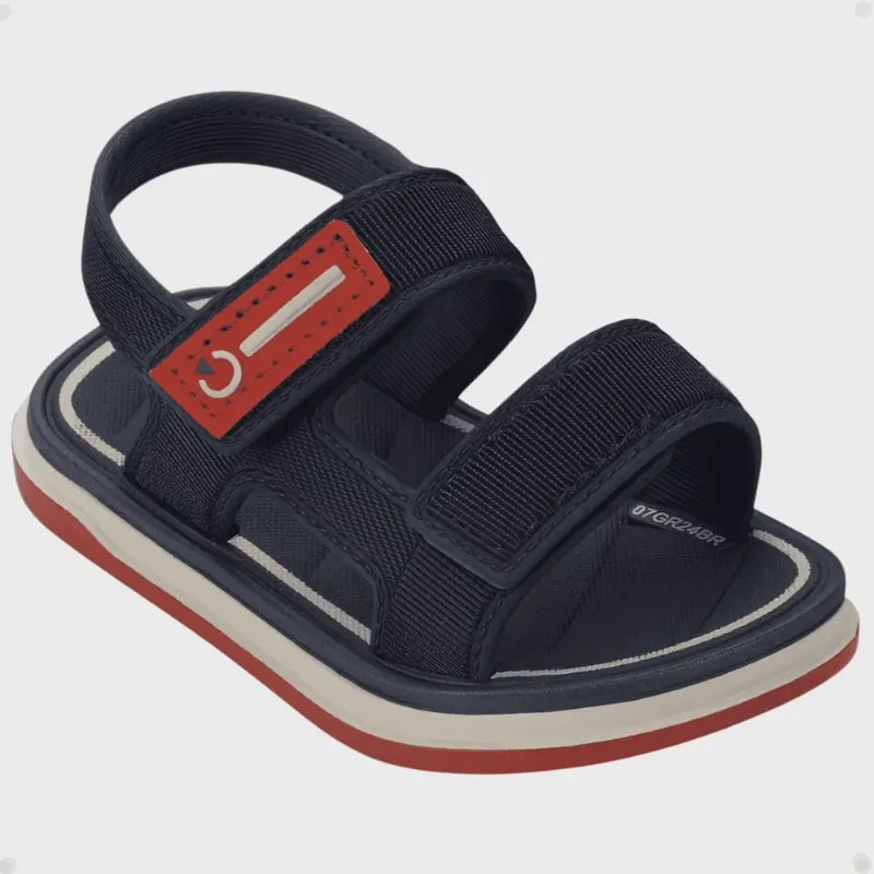 Sandália Baby Cartago Málaga Sport Tiras Autocolantes Azul