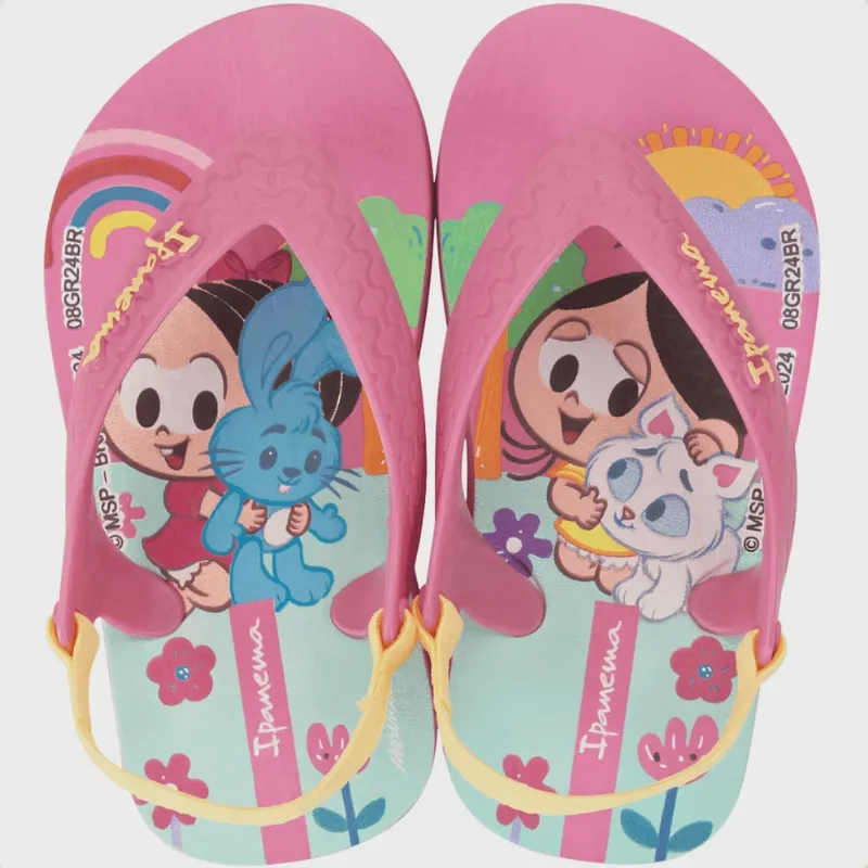 Chinelo Baby Feminino Ipanema Turma Da Mônica Magali Sansão