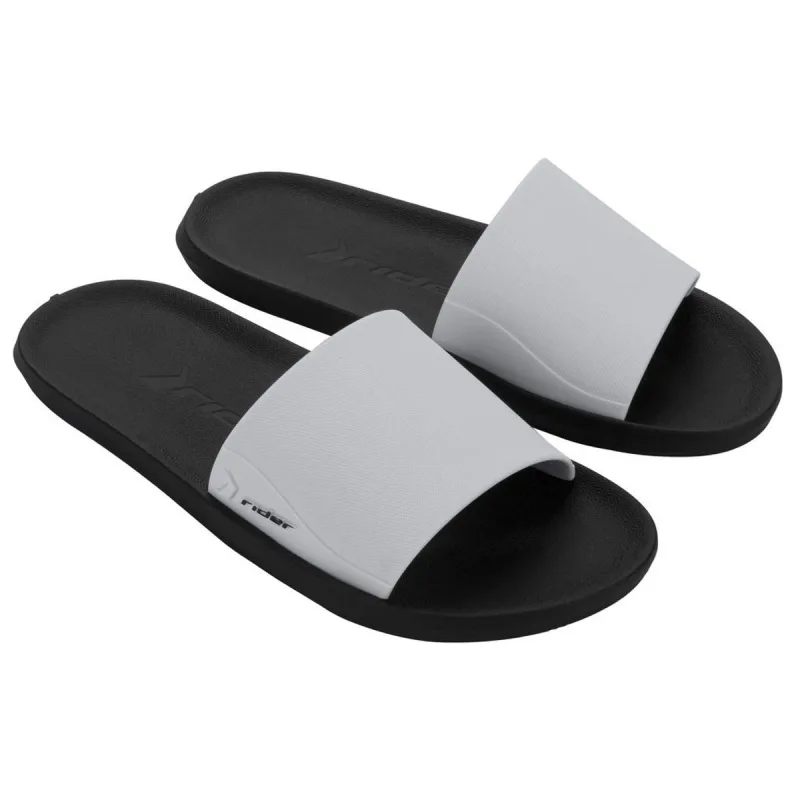 Sandália Slide Rider Feel Masculina Preta/Branca, 39 - RIDER - Vestuário