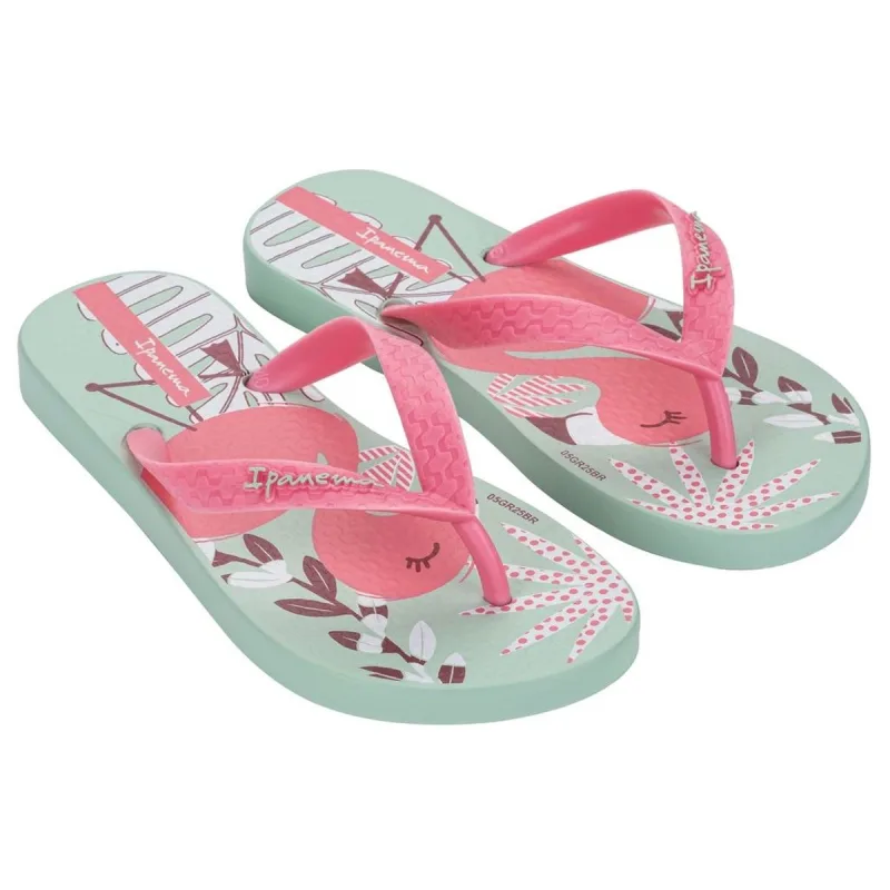 Sandália Ipanema Fantasia Infantil Verde/Rosa 33/34 - IPANEMA - Vestuário