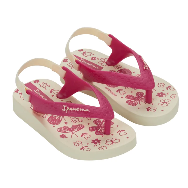 Sandália Ipanema Baby Clássica Bege/Rosa 22 - IPANEMA - Vestuário