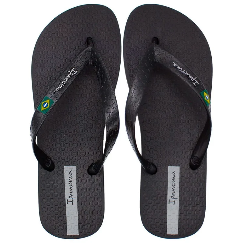 Chinelo Ipanema Brasil Preto Tamanho 39/40 1 Par