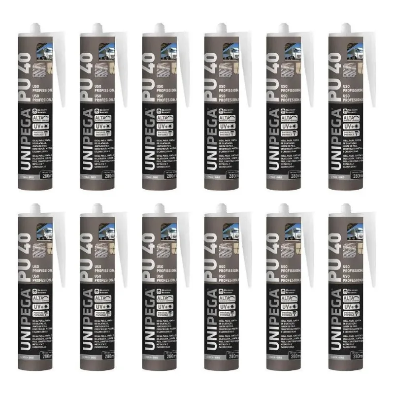 12 Selante Cola Pu 40 Vidro Automotivo Farol Parabrisa 400g