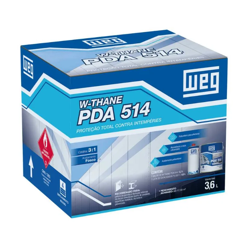 Kit Tinta Premium Acrílica PU Fachada com Catalisador 2,7L Weg Kit Tinta Premium Acrílica PU com Catalisador Fachada Verde 3,6L Weg