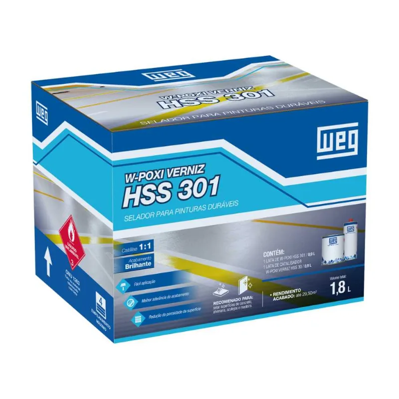 Kit Verniz Premium Epóxi Piso HSS301 Incolor com Catalisador Weg Kit Verniz Premium Epóxi Piso HSS301 Incolor com Catalisador1,8L Weg