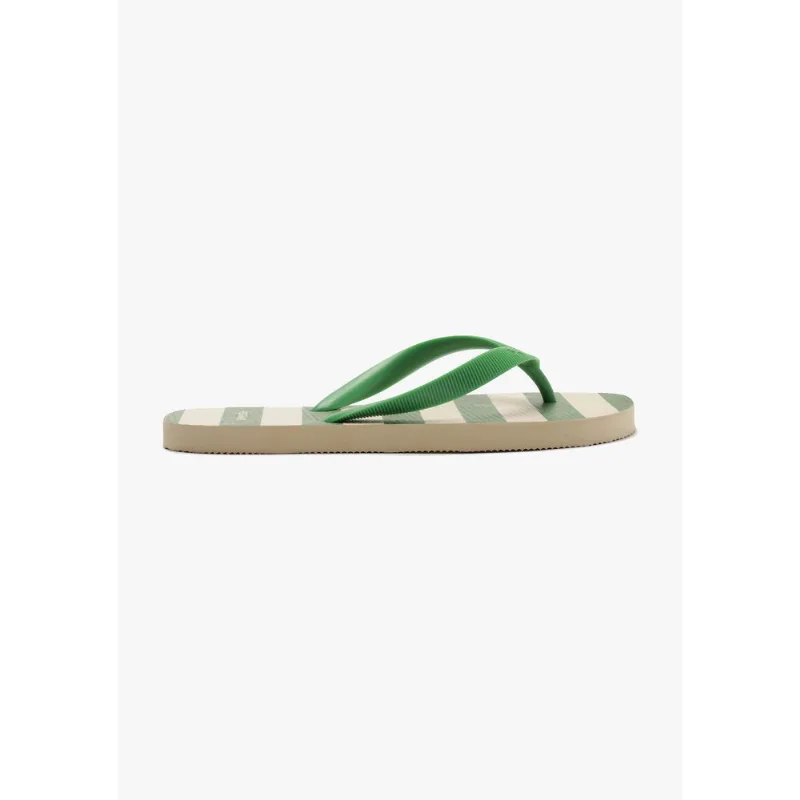 Chinelo de Dedo Feminino Listras - Verde 038