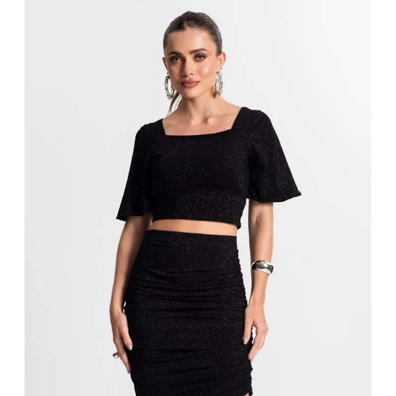 Blusa Cropped Endless Preto G
