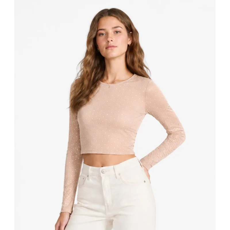 Blusa Juvenil Com Sobreposição Minty Rosa 20
