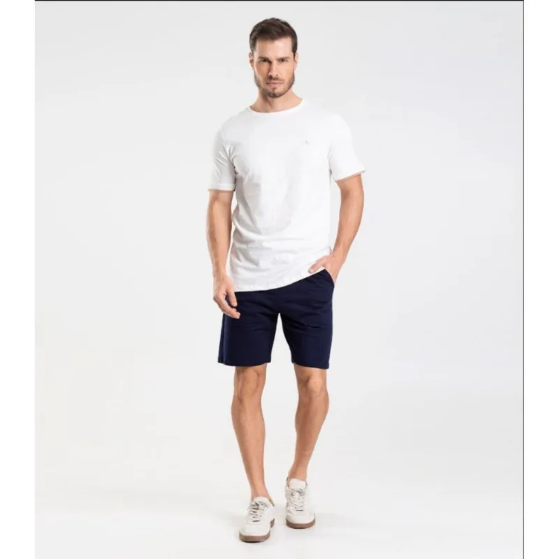 Bermuda Moletom Masculina Básica Diametro Azul M