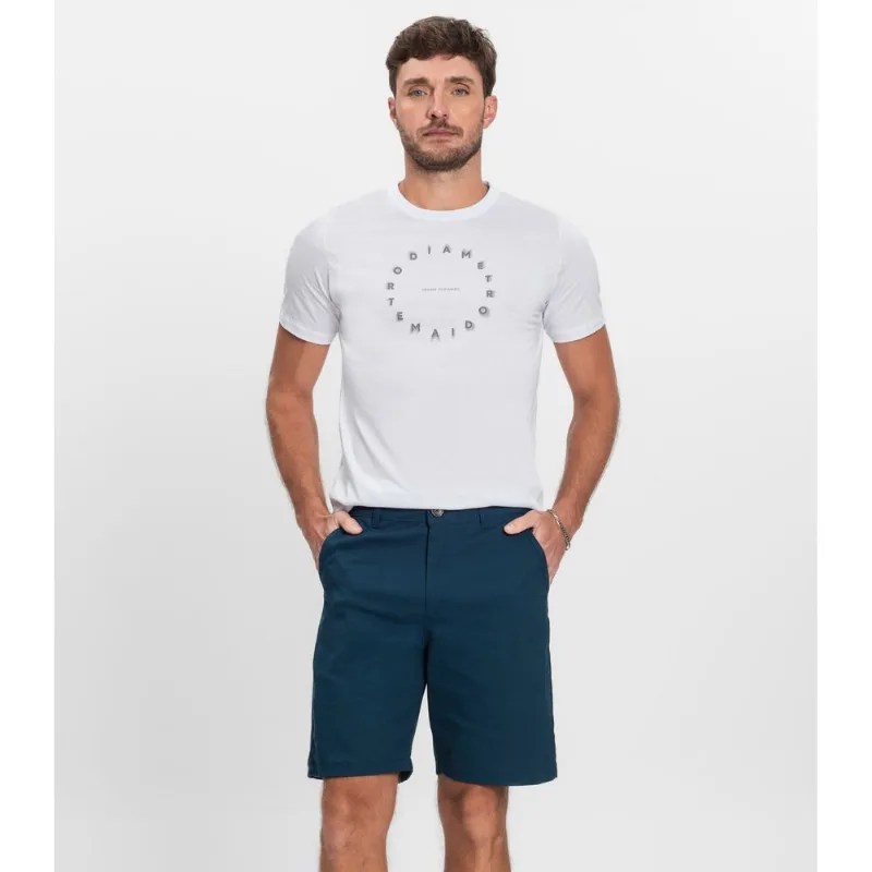 Bermuda Masculina em Sarja Diametro Azul 40