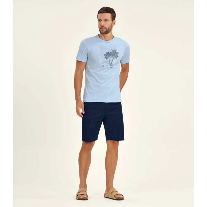 Bermuda Masculina em Sarja Diametro Azul 48