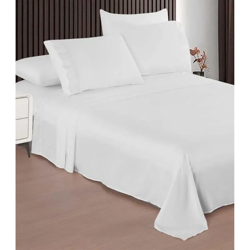 Jogo De Cama Marquesa Bordado Inglês King Camesa Branco Un