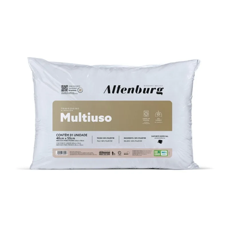 Travesseiro Multiuso Antialérgico Altenburg Branco Un