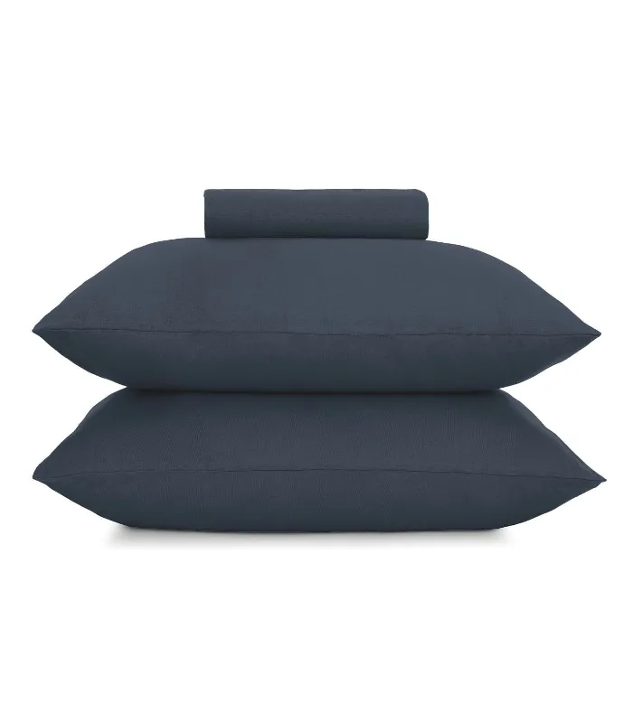 Jogo De Cama King Malha Fio Penteado Altenburg Azul Un