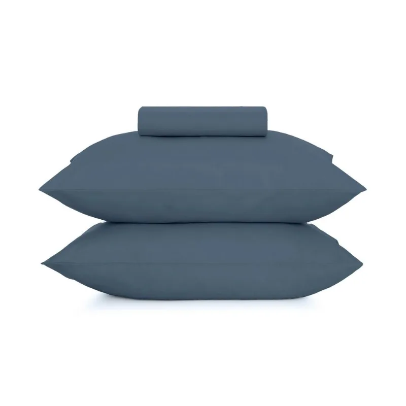 Jogo De Cama Casal Toque Acetinado Altenburg Azul Un