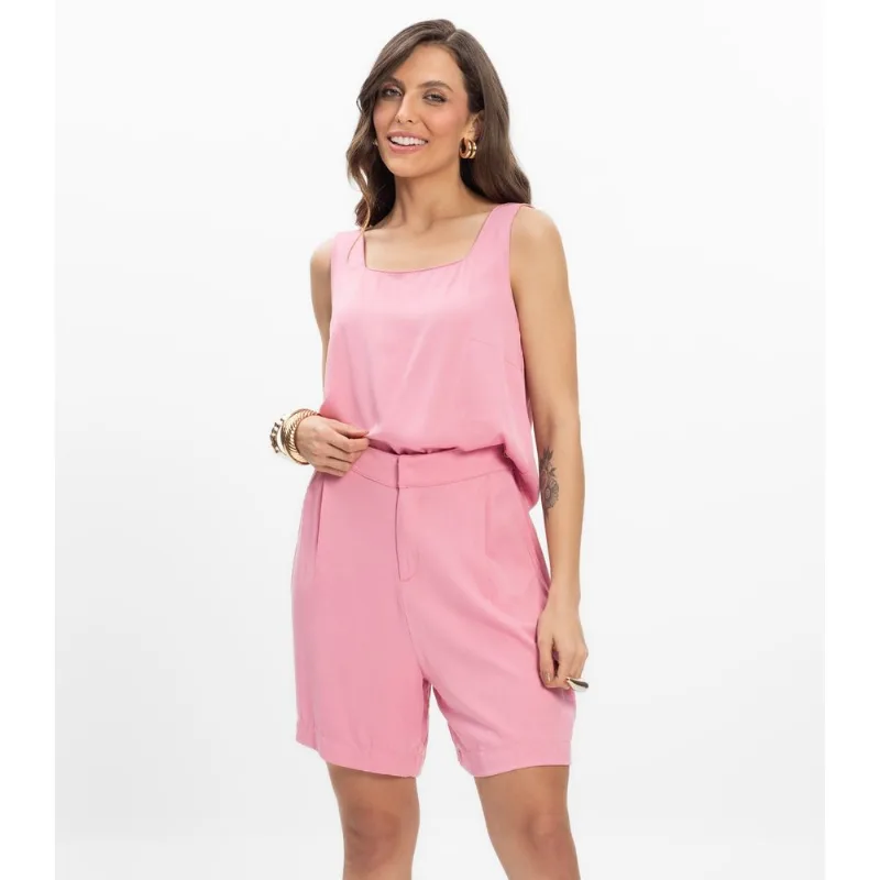Bermuda Viscose Double Feminina Endless Rosa M