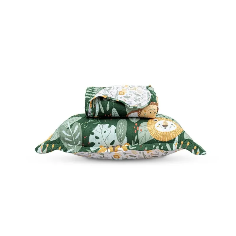 Kit Cobre Leito Casual Kids Solteiro Appel Verde Un