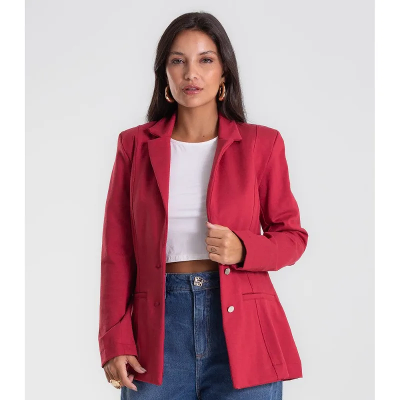 Blazer Feminino Ponto Roma Endless Vermelho GG