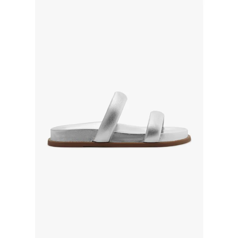 Sandália Papete Feminina Tira Dupla - Cinza 039 - Hering Shoes