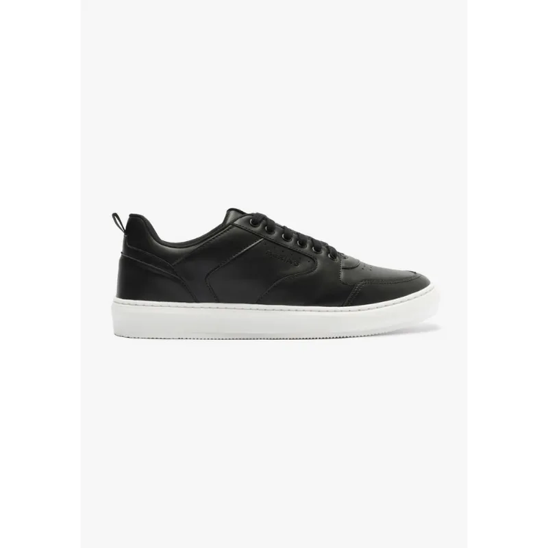 Tênis Masculino Recortes Camurça - Preto 040