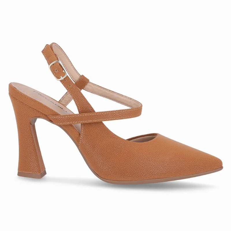 Sapato Slingback Silvana Salto Alto Mascavo 39 - PICCADILLY