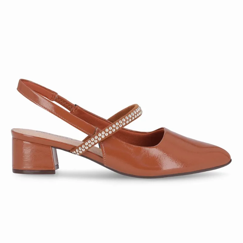 Sapato Slingback Taci Salto Médio Ocre 40
