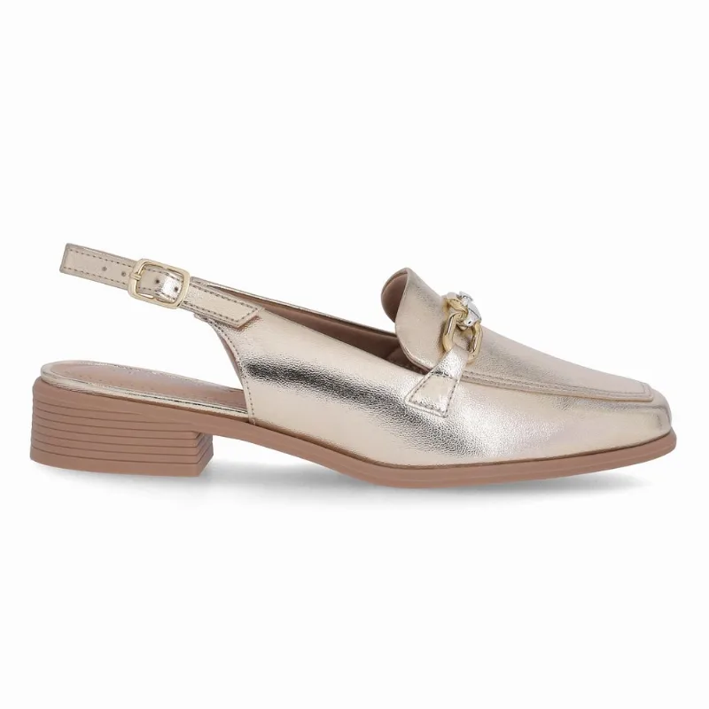 Sapato Slingback Giovanna Salto Baixo Ouro 36 - PICCADILLY
