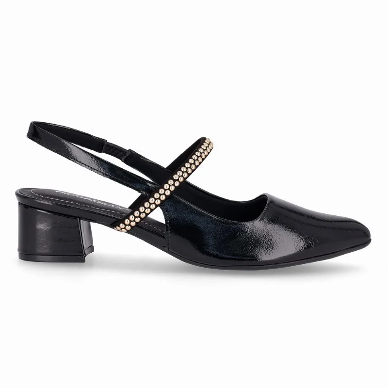 Sapato Slingback Taci Salto Médio Preto 39