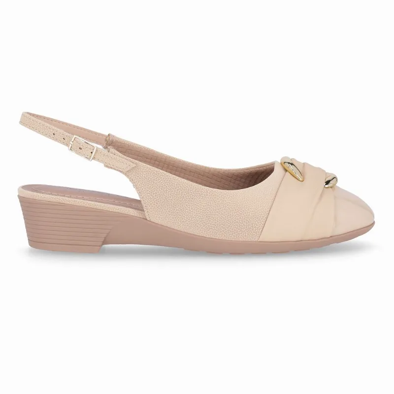 PICCADILLY MAXI - Sapato Slingback Anabela Médio Brule 39 - PICCADILLY