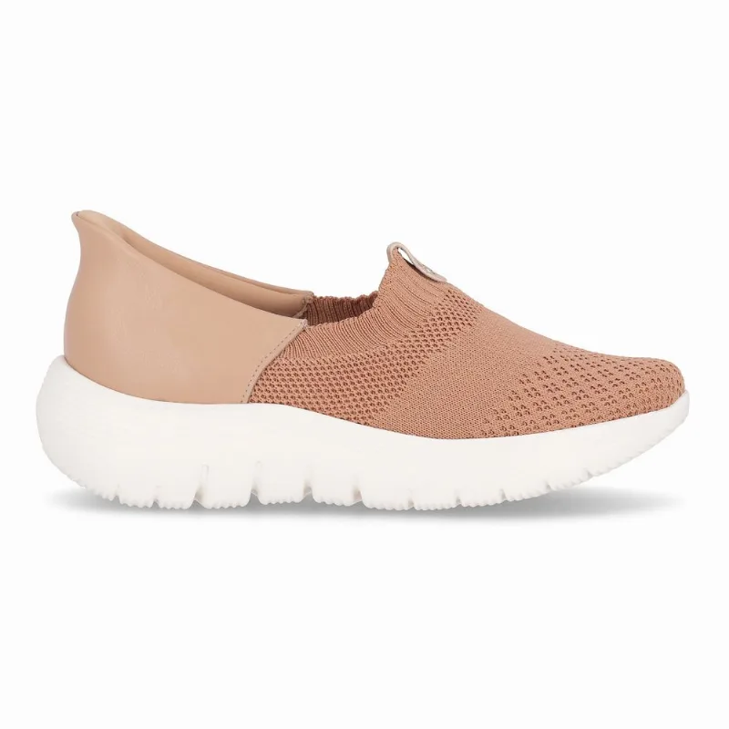 Tênis SlipFit Salto Médio Nude Claro 39