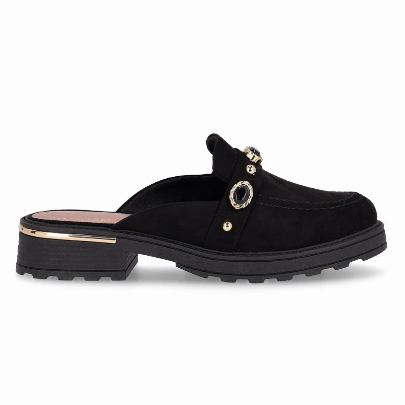 PICCADILLY MAXI - Sapato Mule Gisa Anabela Médio Preto 41