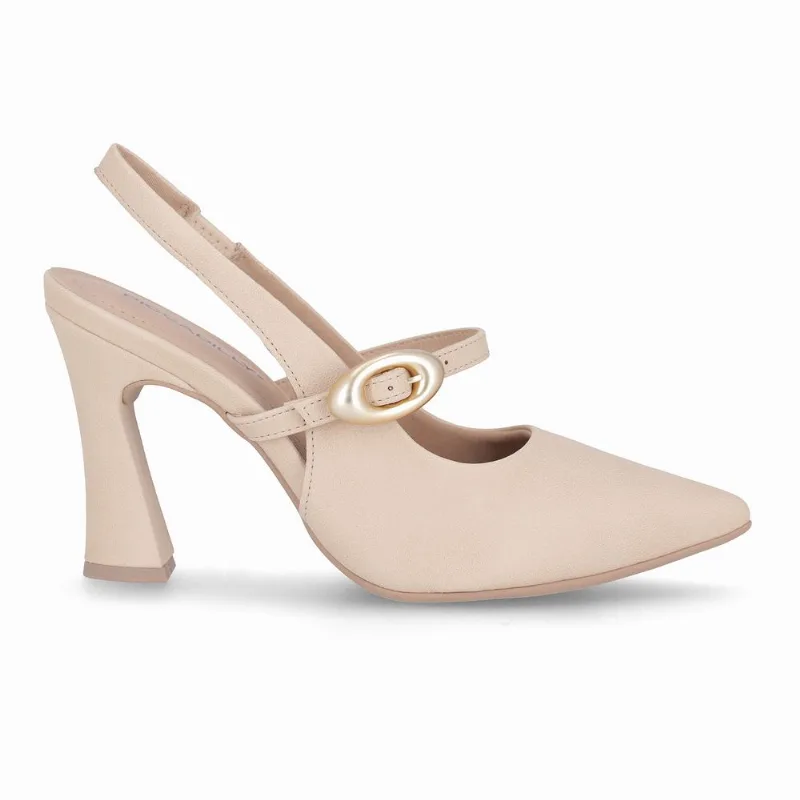 Sapato Slingback Silvana Salto Alto Brule 34